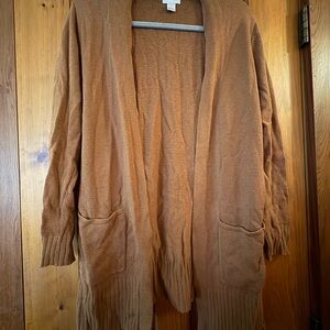Old Navy Open-Front Camel Brown Knit Cardigan
